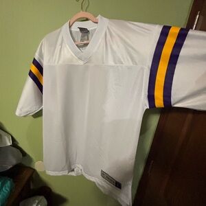 Minnesota Vikings On Field Blank White and Purple Men's Jersey. Size Large. New!